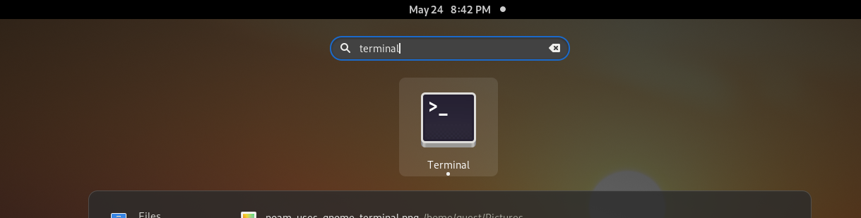 open terminal