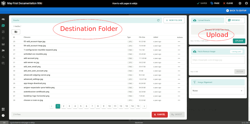 Assets Dialog